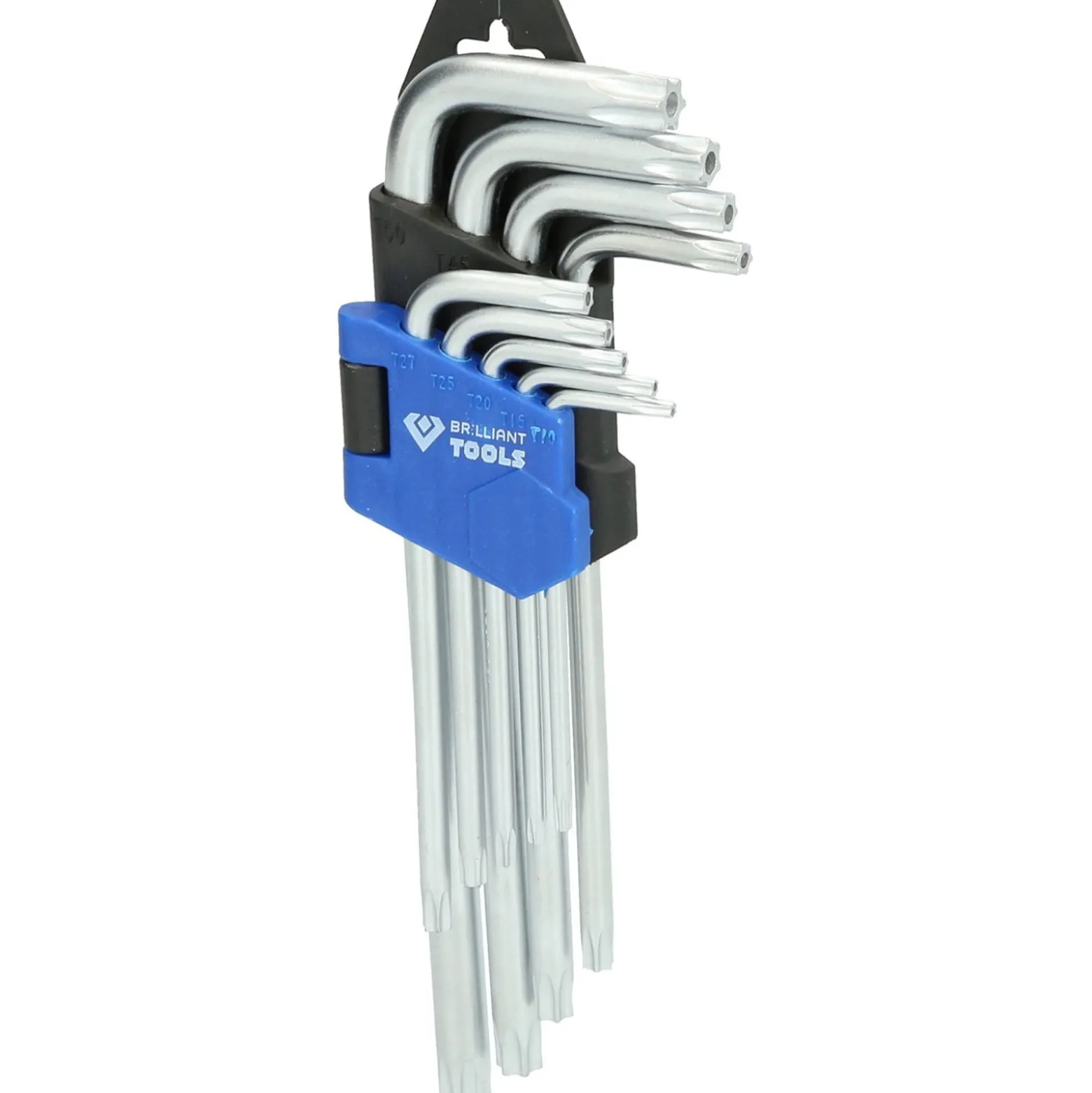 BRILLIANT TOOLS Winkelstiftschlüssel-Satz 9tlg. Torx®-Profil kurz - BT044009