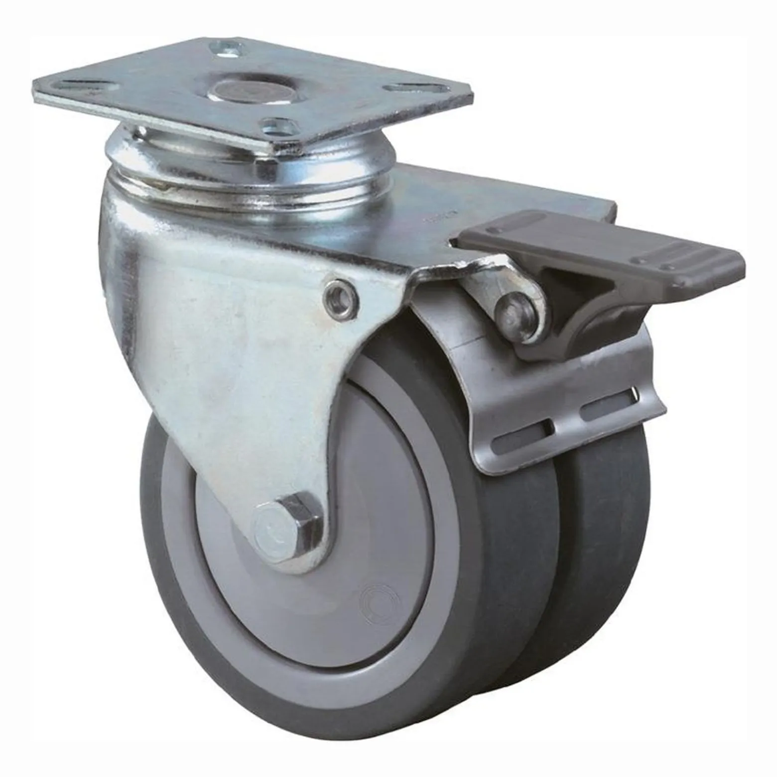BS Rollen Doppel-Lenkrolle mit Totalfeststeller Ø 50 mm 60 kg - B120.A85.050
