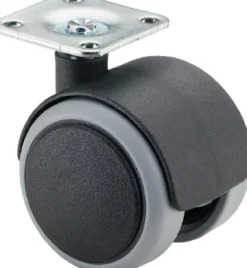 BS Rollen Kunststoffdoppelrolle polyamid weich mit Anschraubplatte Rad-Ø 40 mm 30 kg - F76.040.PL