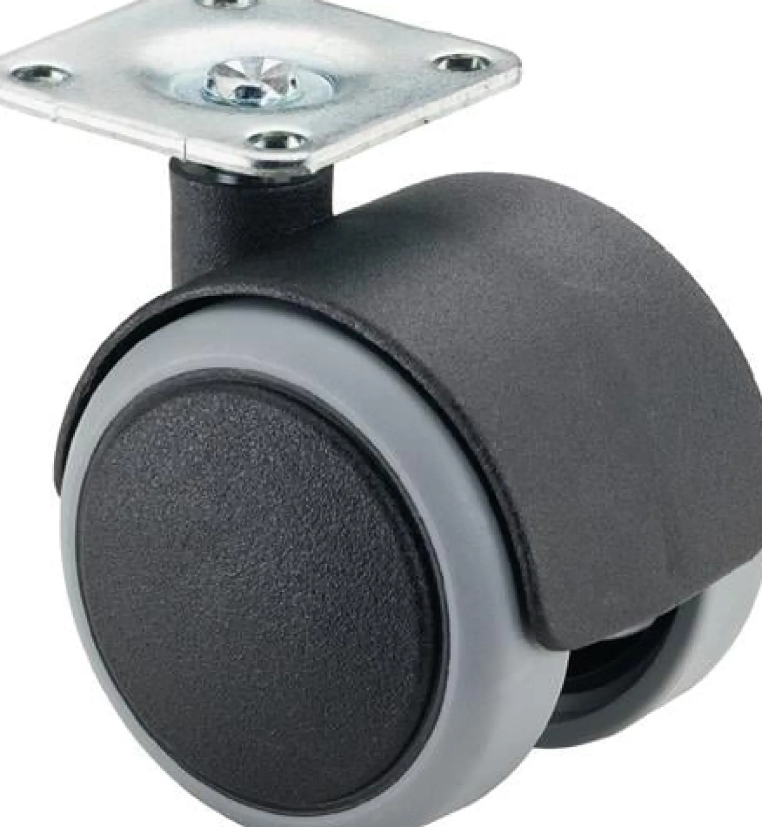 BS Rollen Kunststoffdoppelrolle polyamid weich mit Anschraubplatte Rad-Ø 40 mm 30 kg - F76.040.PL