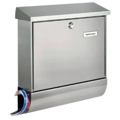 BURG-WÄCHTER Briefkasten Amrum-Set 38670 Ni H.420mm B.377mm T.115mm VA DIN C4 - 38670 NI
