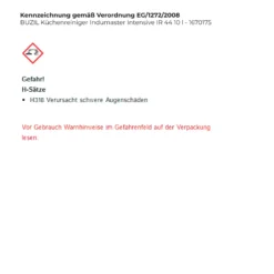 BUZIL Küchenreiniger Indumaster Intensive IR 44 10 l - 1670175