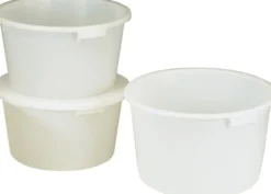 CRAEMER Bottich 65l HD-Polyethylen weiß m.Griffmulden D.590mm H.330mm - 81121010
