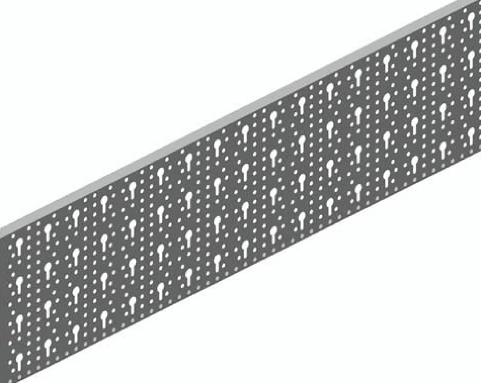ELEMENT SYSTEM Stahl-Lochplatte Material STA weiß L.800mm B.200mm - 11400-00004