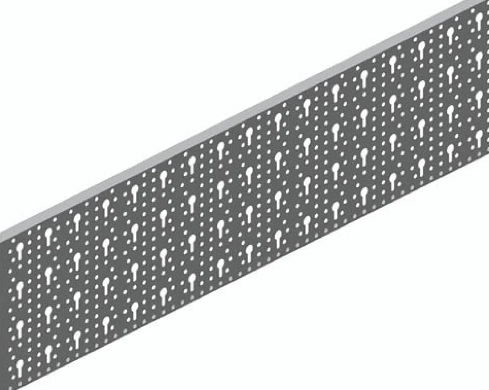 ELEMENT SYSTEM Stahl-Lochplatte Material STA weiß L.800mm B.200mm - 11400-00004