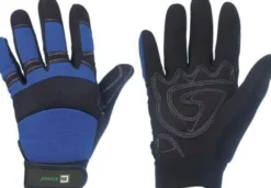 ELYSEE 1 Paar Kunstlederhandschuhe Master schwarz / blau Gr. 10 - 0870-10H