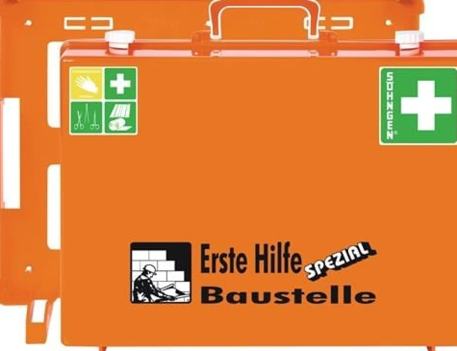 Erste Hilfe Koffer Beruf SPEZIAL Baustelle B400xH300xT150ca.mm orange