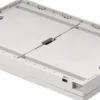 Faltbox L600xB400xH323mm Inh.67l hellgrau o.Deckel PP Durchfassgriffe