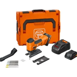 Fein Akku-Stichsäge für Metall und Holz 26 mm HubF-IRON Jig 26 AS Set 2 x 4 Ah - 71360562000