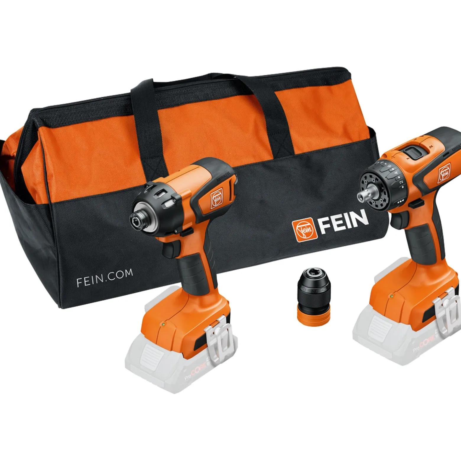 FEIN Vorteils-Combo Akku: Akku-Schlagschrauber ASCD 18-200 W4 & Akku-Bohrschrauber ASCM 18 QSW Solo in Tasche - 99100000835