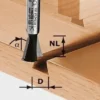 Festool Grat-/Zinkenfräser HW Schaft 8 mm HW S8 D14,3/13,5/15° - 490990
