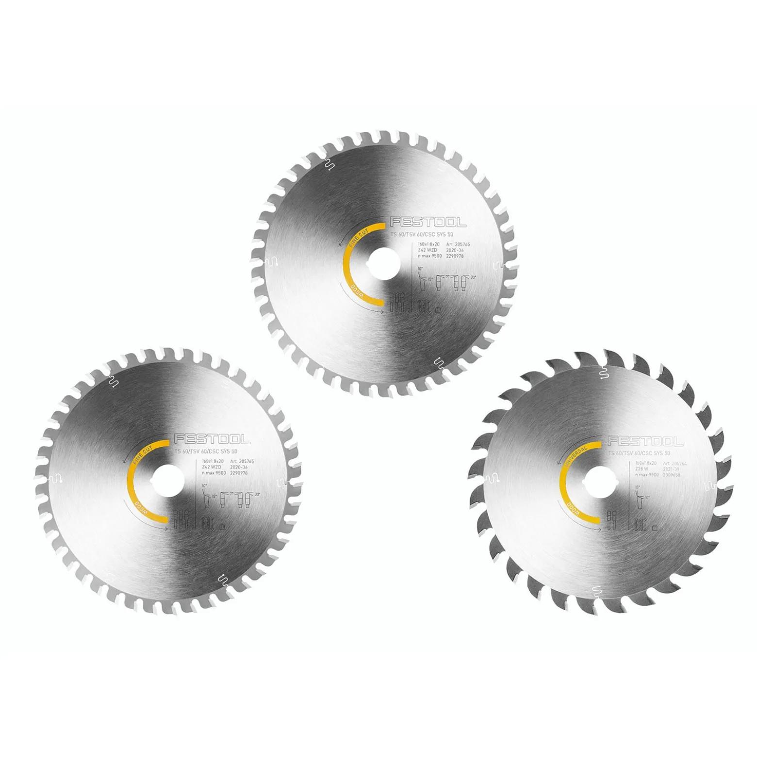 Festool Kreissägeblatt-Set KSB-SORT/3 W 168x1,8 - 578566