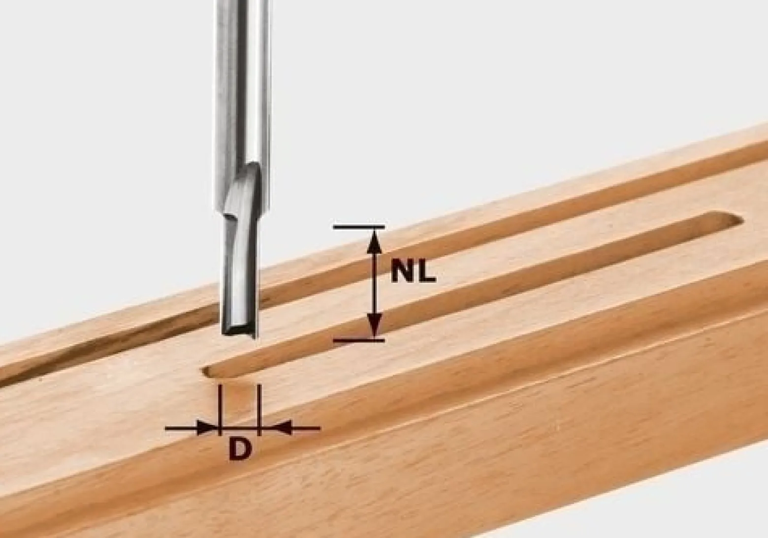 Festool Nutfräser HW Schaft 8 mm HW S8 D3/6 - 490952