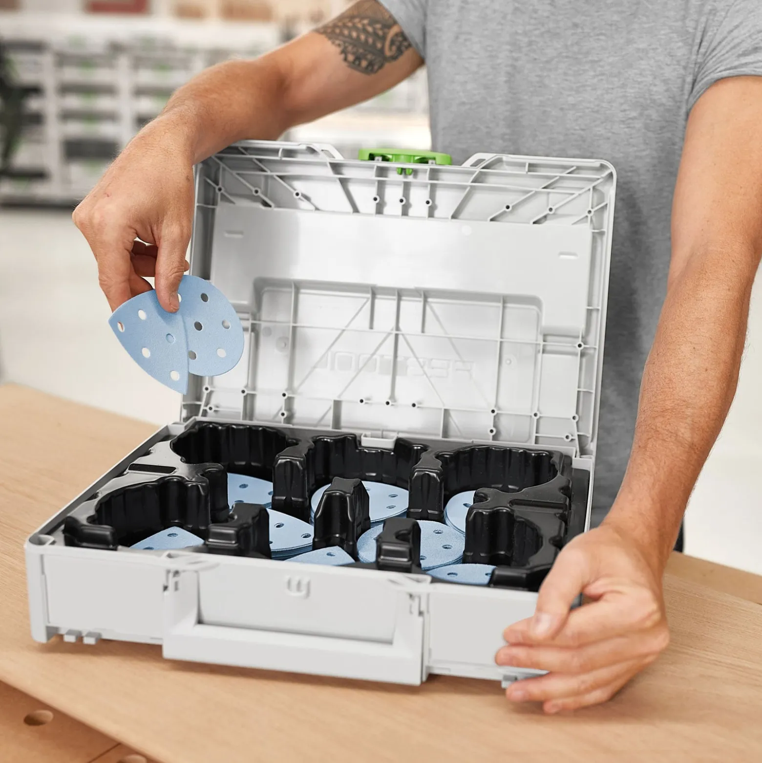 Festool Schleifmittel-Systainer³ SYS-STF D90/V93 GR-Set Granat - 578196