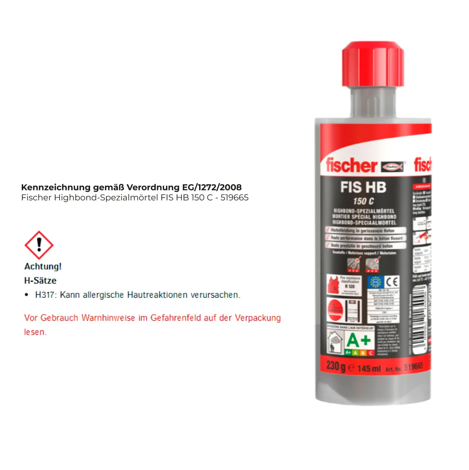 Fischer Highbond-Spezialmörtel FIS HB 150 C - 519665