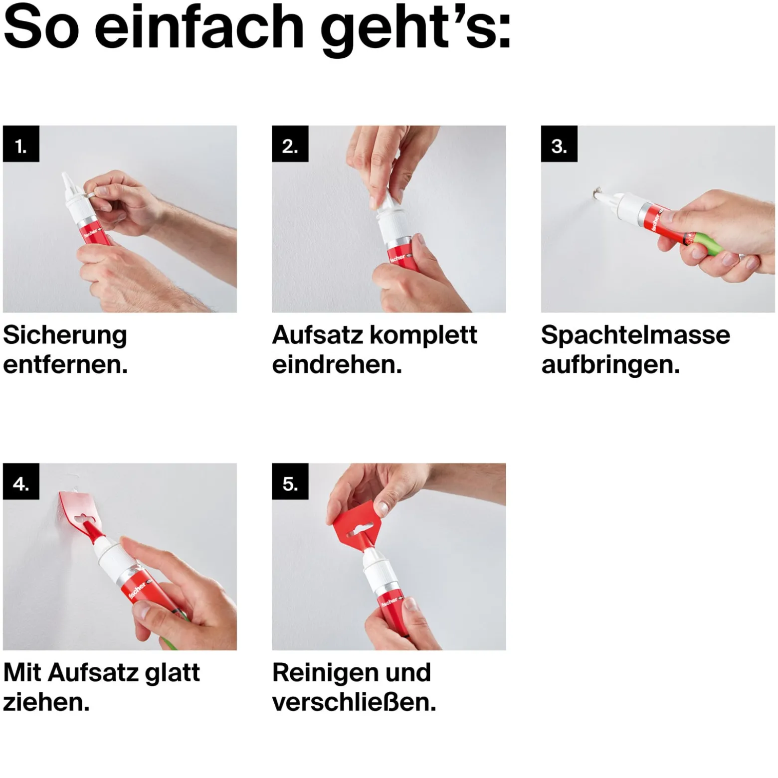 Fischer Reparaturspachtel Multipack (3 Stk.) - 564378