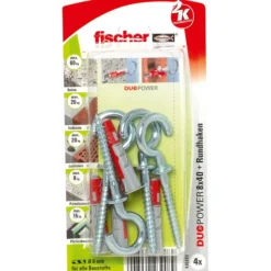 Fischer 4x DUOPOWER 8X40 RH mit Rundhaken - 535223