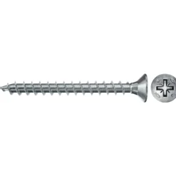 Fischer 100x Power-Fast II FPF II CZF 3 x 25mm BC Senkkopf mit Kreuzschlitz PZ1 Vollgewinde galvanisch verzinkt blau passiviert - 670032