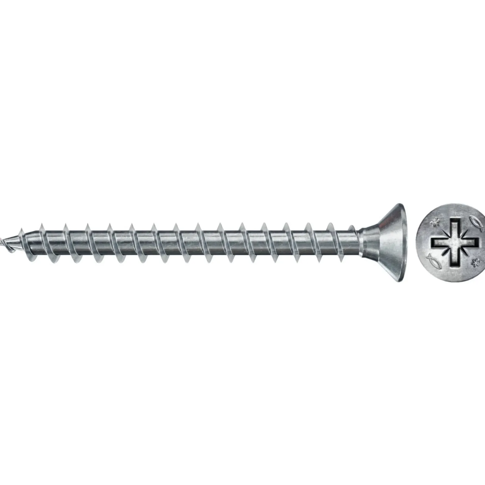 Fischer 100x Power-Fast II FPF II CZF 3 x 25mm BC Senkkopf mit Kreuzschlitz PZ1 Vollgewinde galvanisch verzinkt blau passiviert - 670032