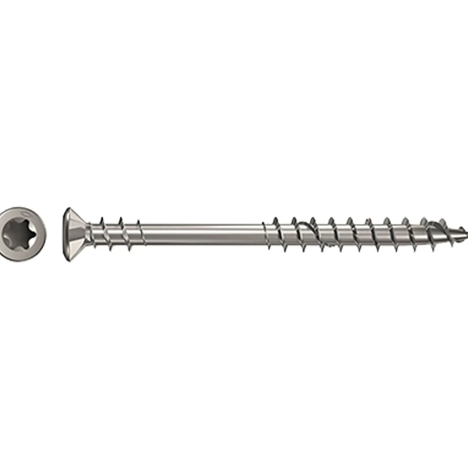 Fischer 200x Power-Fast Terassenschraube 5,5 x 50 Senkkopf A2 TX - 660615