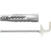 Fischer 25x Universaldübel UX 8X50 WH N mit Rand und Winkelhaken nylonbeschichtet - 94413