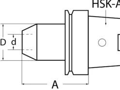 Flächenspannfutter DIN 69893A Weldon Spann-D.16mm HSK-A63 A.-L.80mm m.IK TECWERK