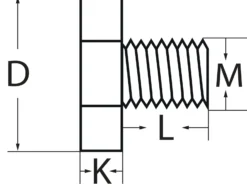 Fräseranzugsschraube M8 f.Spann-D.16mm TECWERK