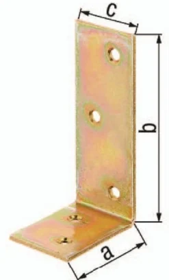 GAH Alberts Balkenwinkel L80 x 40 mm B.30 mm ungleichschenklig Stahl roh - 332839