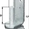 GAH Alberts Kloben DI auf Platte 13x11mm TZN - 311209