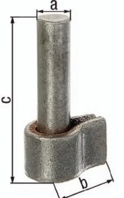 GAH Alberts Kloben z.Anschweißen 20x50mm STA roh - 411022