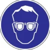 Gebotszeichen Augenschutz benutzen D.200mm Kunststoffschild blau/weiß