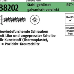 Gewindefurchendeschraube R 88202 Liko PZ 5x16-Z Stahl gehärtet galv.verz. 500St.
