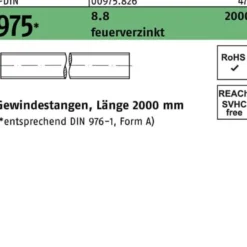 Gewindestange DIN 975 M30x 2000mm 8.8 feuerverz. 1 Stück