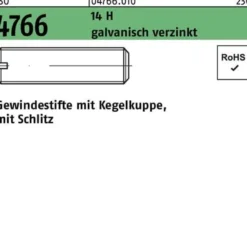 Gewindestift ISO 4766 Kegelkuppe/Schlitz M5x20 14 H galv.verz. 200St.