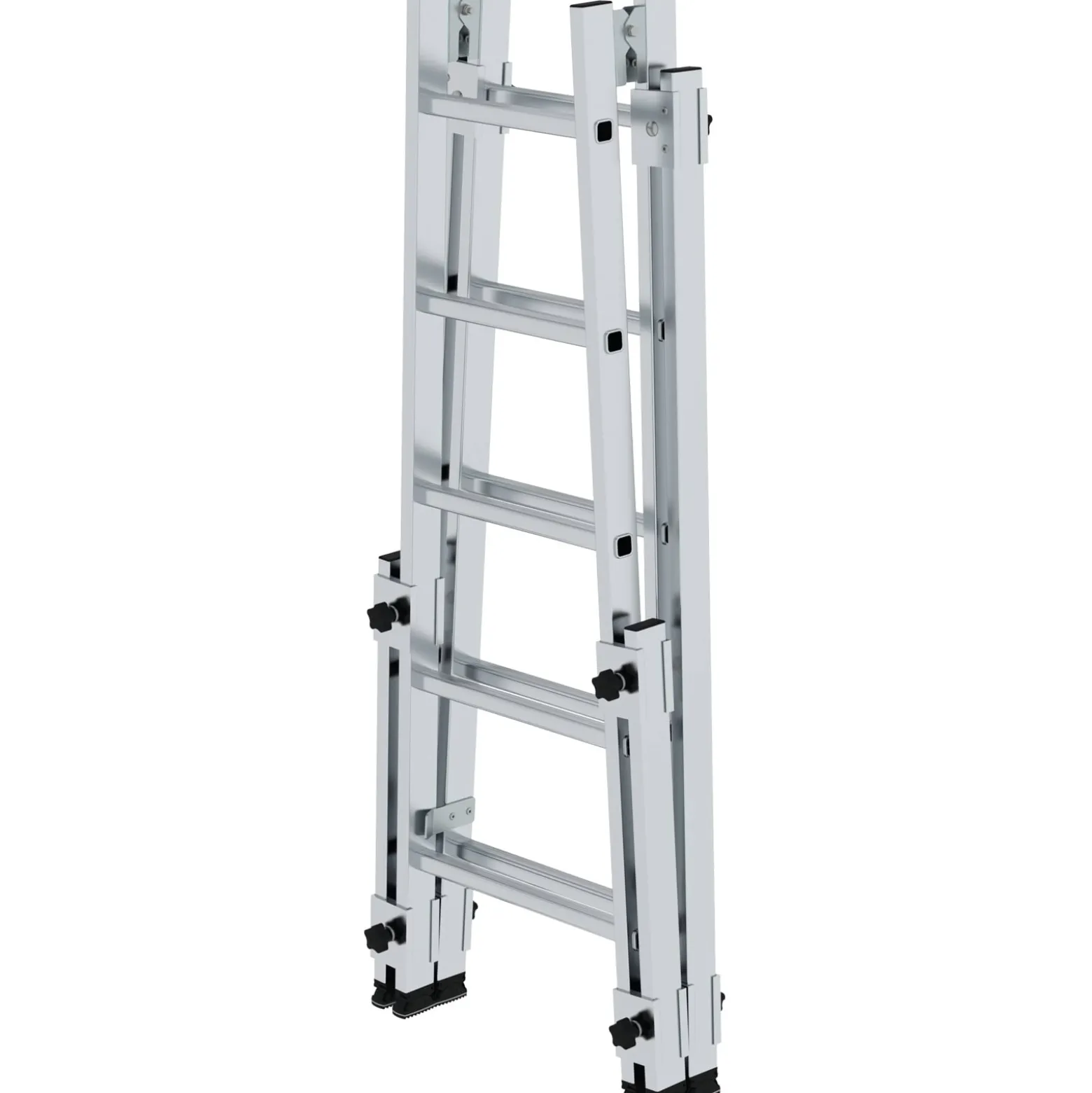 Günzburger Steigtechnik Aluminium Stehleiter 2x5 Sprossen treppengängig - 033510