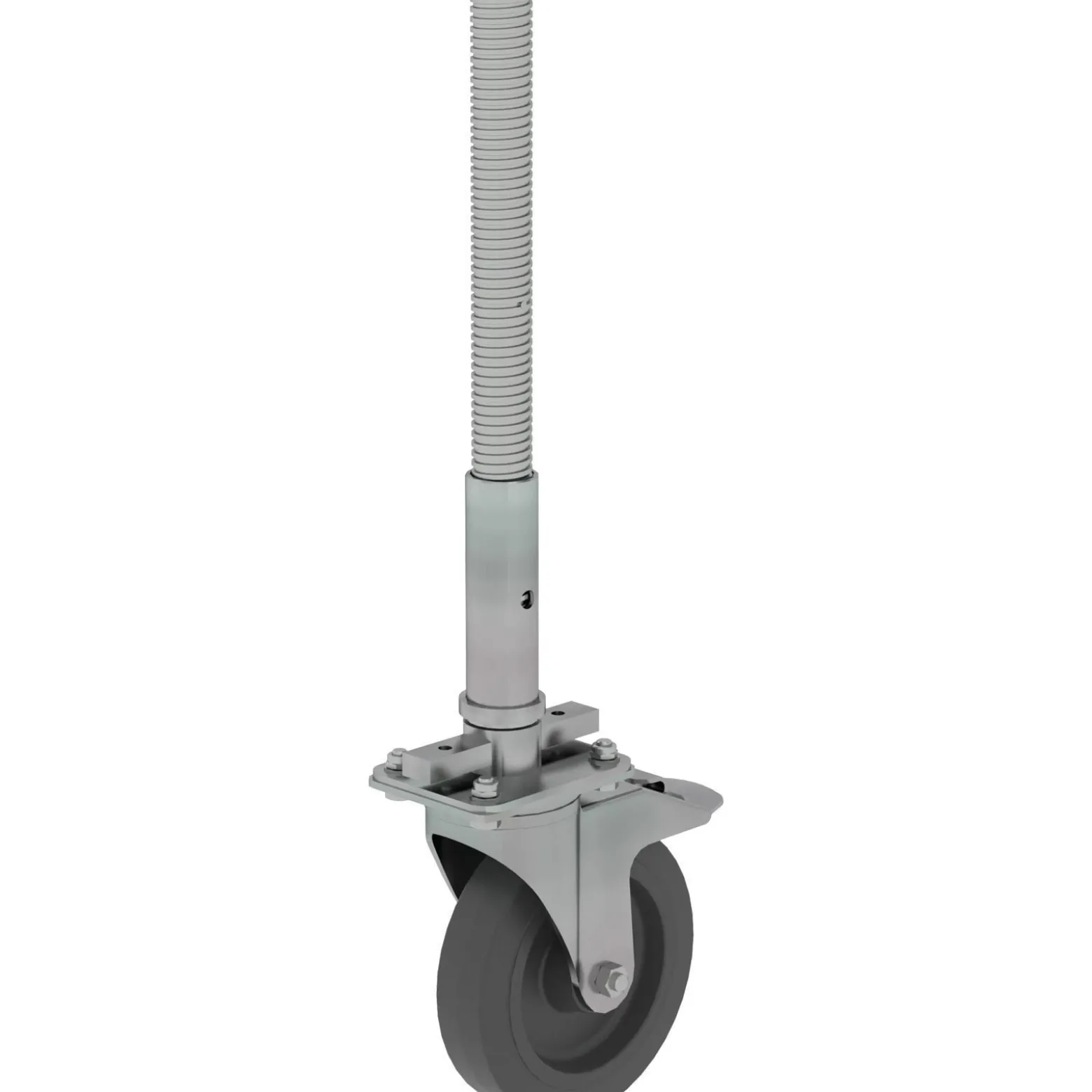 Günzburger Steigtechnik Lenkrolle Ø 200 mit Spindel grau spurlos grau - 027922