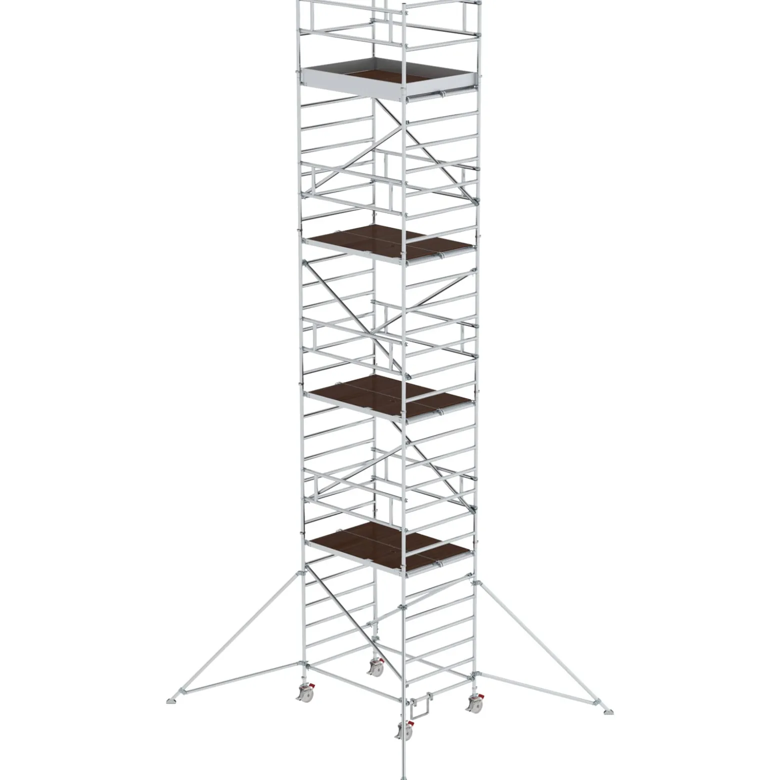 Günzburger Steigtechnik Rollgerüst 1,35 x 1,8 m mit Ausleger & Doppel-Plattform Plattformhöhe 8,35 m - 167836