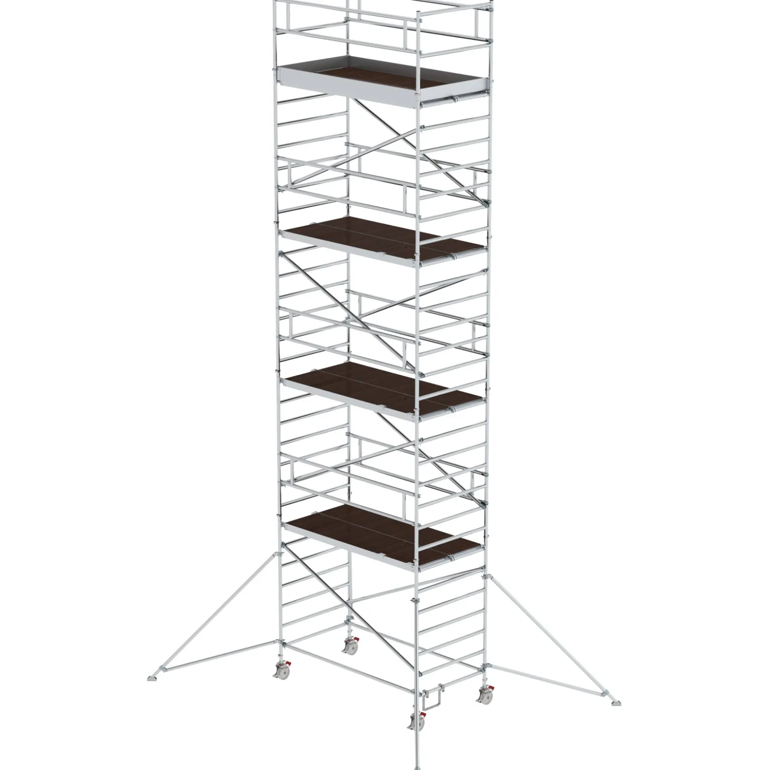 Günzburger Steigtechnik Rollgerüst 1,35 x 2,45 m mit Ausleger & Doppel-Plattform Plattformhöhe 8,35 m - 168836