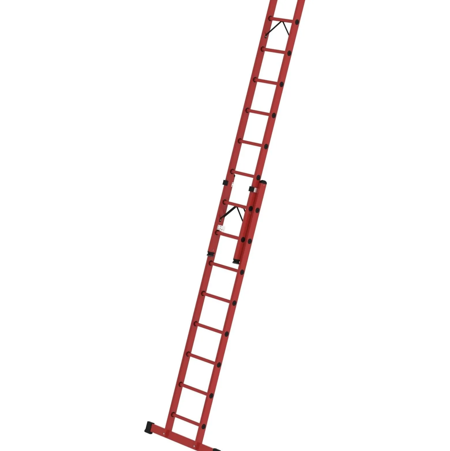 Günzburger Steigtechnik Sprossen-Schiebeleiter 2tlg. GFK mit Standard-Traverse 2 x 8 Sprossen - 036608