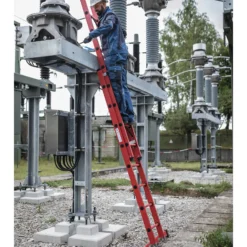 Günzburger Steigtechnik Sprossen-Schiebeleiter 2tlg. GFK mit Standard-Traverse 2 x 8 Sprossen - 036608
