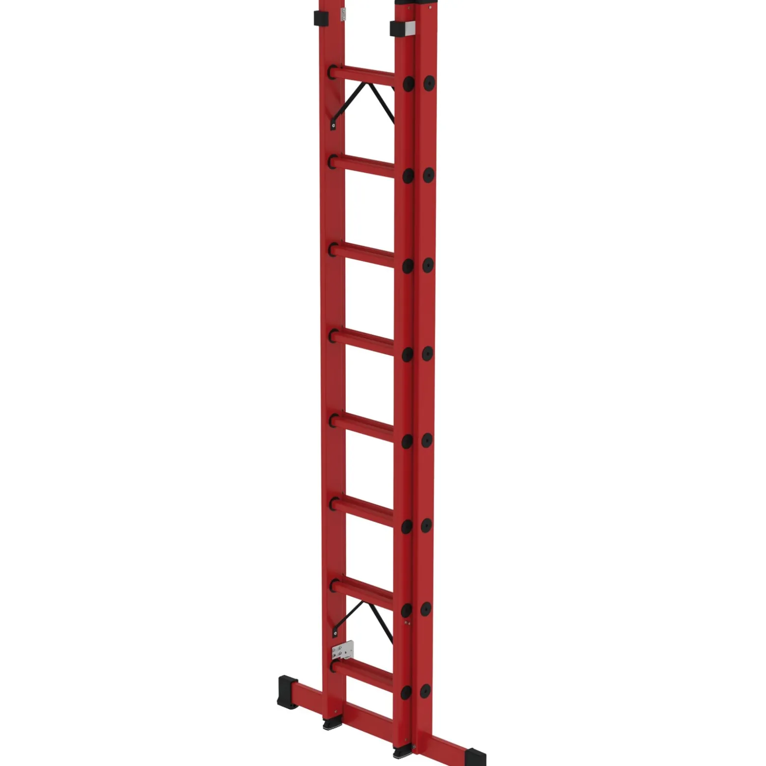 Günzburger Steigtechnik Sprossen-Schiebeleiter 2tlg. GFK mit Standard-Traverse 2 x 8 Sprossen - 036608