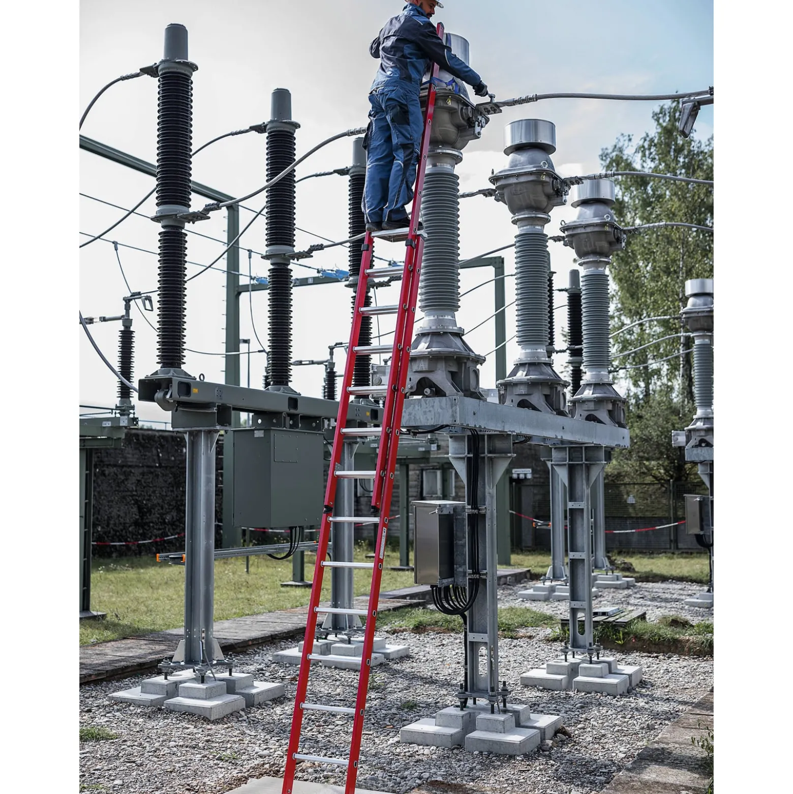 Günzburger Steigtechnik Sprossen-Schiebeleiter 2tlg. GFK/Alu ohne Traverse 2 x 8 Sprossen - 035108