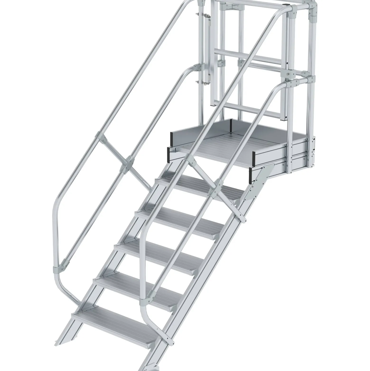 Günzburger Steigtechnik Treppen-Modul Aluminium geriffelt 6 Stufen - 632306