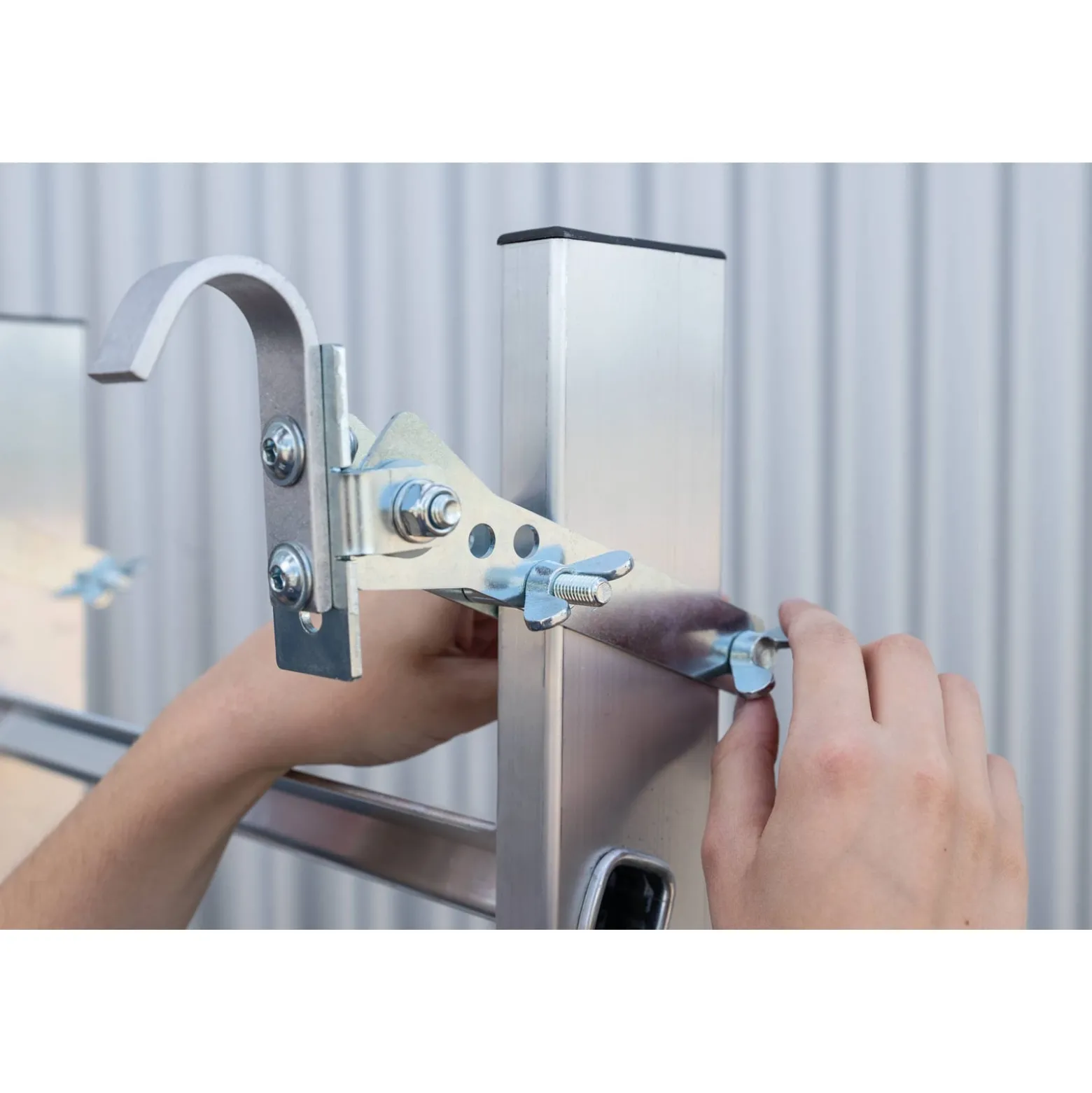 Günzburger Steigtechnik 2x Leiterkopfsicherung Haken Ø 50 mm - 019316