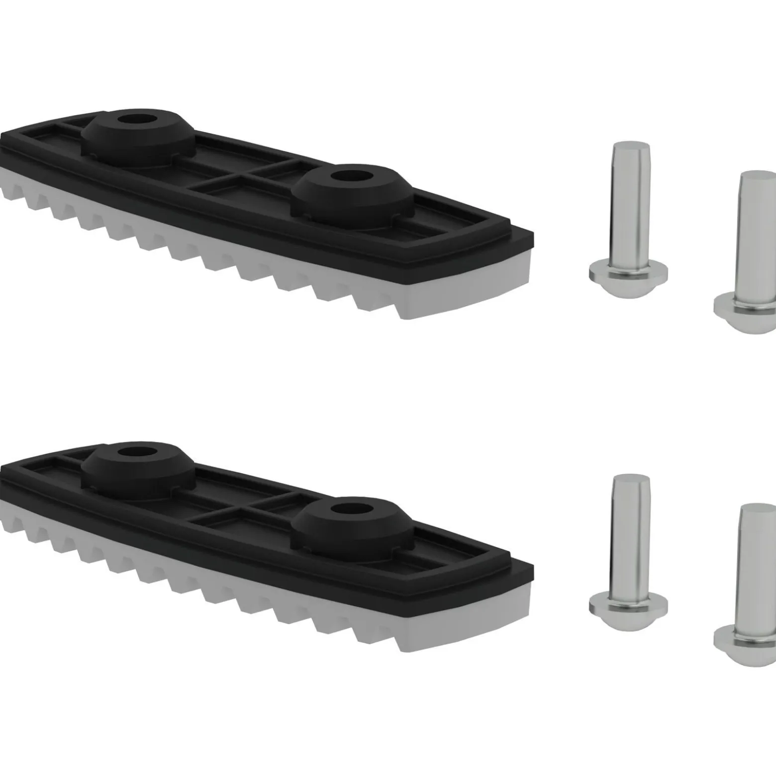 Günzburger Steigtechnik 2x nivello-Fußplatte für glatte Untergründe für Holmhöhe 85 / 98 mm - 019212