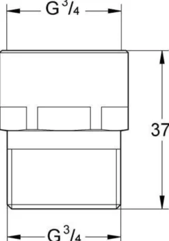GROHE WAS-Schlauchplatzsicherung 41001 DN20 für 1/2Zoll-Schläuche chrom