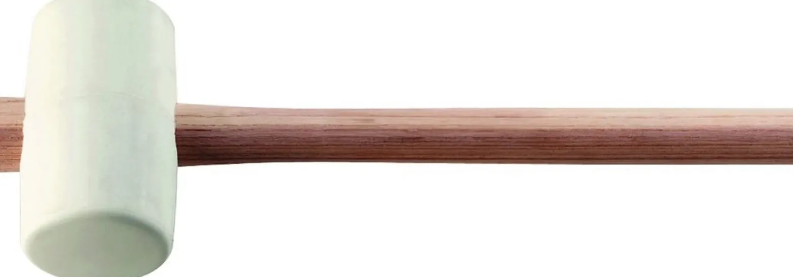 Gummihammer Kopf-D.90mm Kopf-L.139mm weiß ES 70 Shore A flache Bahn TECWERK