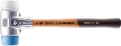 Halder SIMPLEX-Schonhammer mit Aluminiumgehäuse und Holzstiel Ø 50 mm TPE-soft / Superplastik - 3117.050