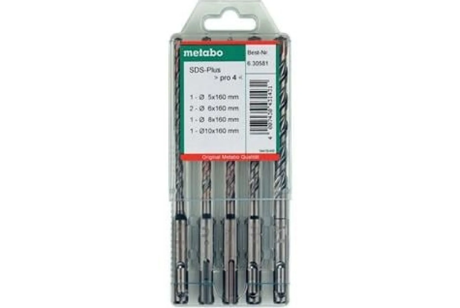 Hammerbohrersatz SDS-plus Pro 4 5-tlg.SDS-Plus Ku.-Kass.METABO