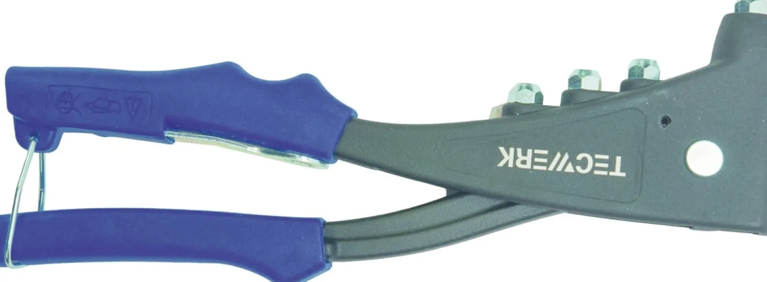 Handblindnietsetzgerät L.255mm Arbeitsber.2,4-5mm m.Öffnungsf.TECWERK